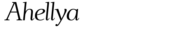 Ahellya font preview